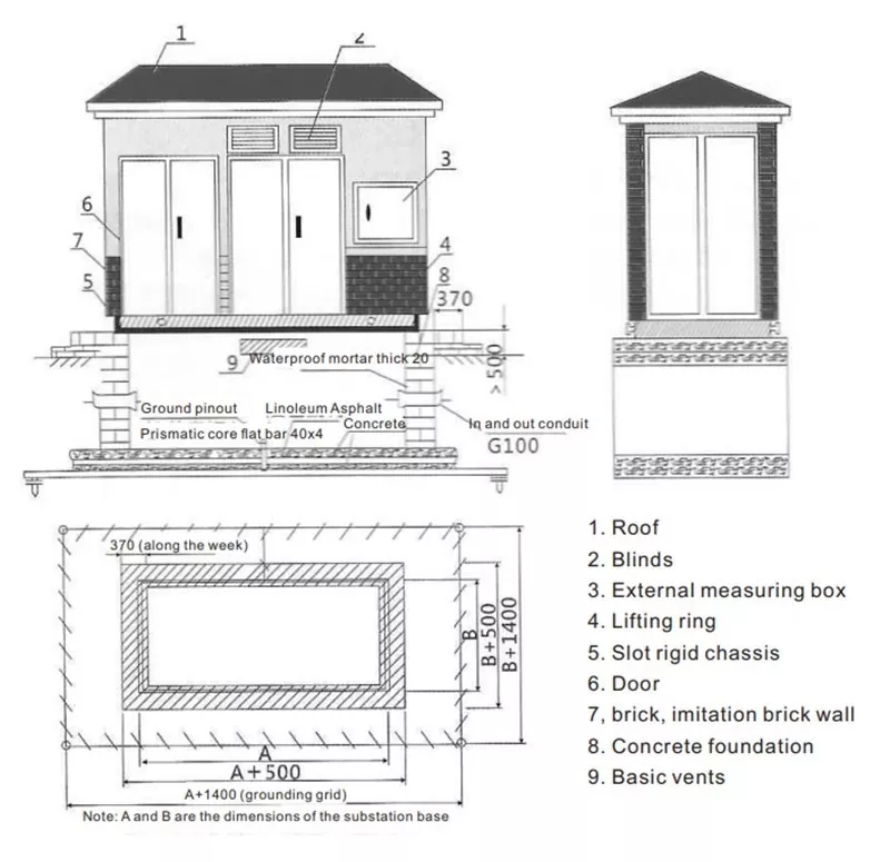 American Type Outdoor High Voltage Electrical Substation